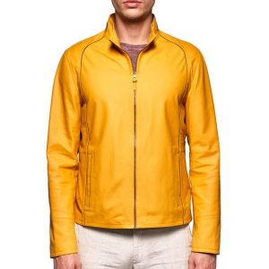 Men’s_Yellow_Basic_Double_Leather_Jacket