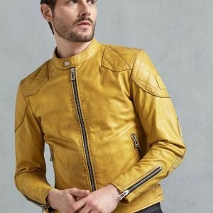 Mens_Yellow_Café_Racer_Leather_Jacket_1